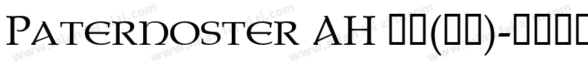 Paternoster AH 常规(西方)字体转换